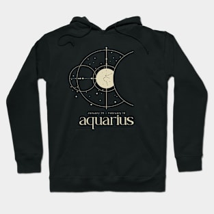 Minimalist Aquarius Zodiac Sign Hoodie